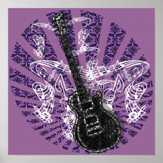 ヴィンテージシートミュージックロックNロール ポスター (正面)