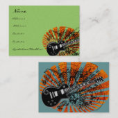 ヴィンテージシートミュージックロックNロール 名刺 (正面/裏面)