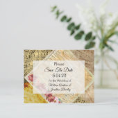 ヴィンテージシートミュージック&バラ日付はがきを保存 案内ポストカード (スタンド正面)