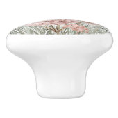 ヴィンテージシート音楽とピンクのワイルドフラワー セラミックノブ (側面)