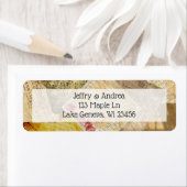 ヴィンテージシート音楽の古いバラ住所 シール (インサイチュ)