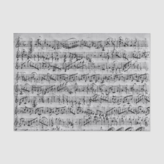 ヴィンテージシート音楽グレー手書き切り離し 薄葉紙 (正面)