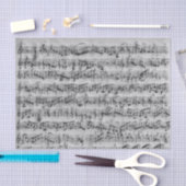 ヴィンテージシート音楽グレー手書き切り離し 薄葉紙 (クラフト)