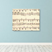 ヴィンテージシート音楽スコアノート キャンバスプリント (インサイチュ (ウッドフロア))