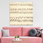 ヴィンテージシート音楽スコアノート キャンバスプリント (インサイチュ (リビング))