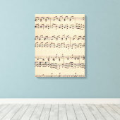 ヴィンテージシート音楽スコアノート キャンバスプリント (インサイチュ (ウッドフロア))
