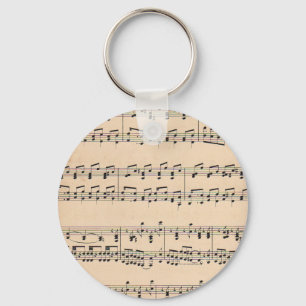 ヴィンテージシート音楽スコアノート キーホルダー