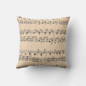 ヴィンテージシート音楽スコアノート クッション (裏面)