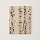 ヴィンテージシート音楽スコアノート ジグソーパズル (縦)