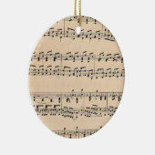 ヴィンテージシート音楽スコアノート セラミックオーナメント (右)