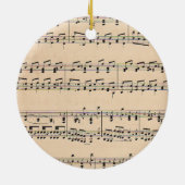 ヴィンテージシート音楽スコアノート セラミックオーナメント (裏面)