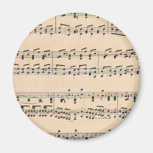 ヴィンテージシート音楽スコアノート マグネット