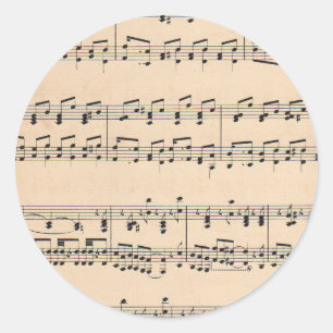 ヴィンテージシート音楽スコアノート ラウンドシール
