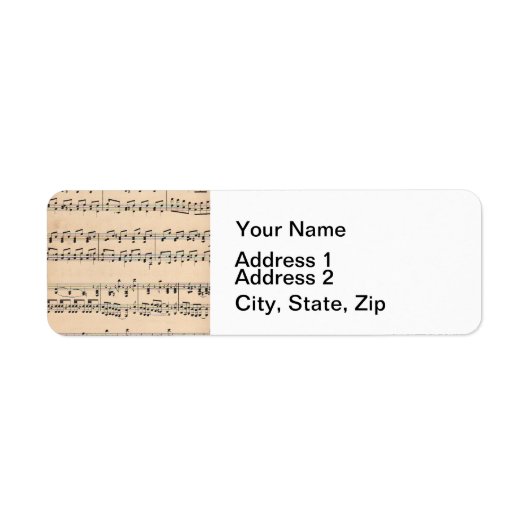 ヴィンテージシート音楽スコアノート ラベル (正面)