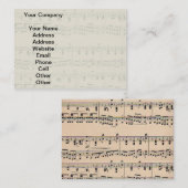 ヴィンテージシート音楽スコアノート 名刺 (正面/裏面)