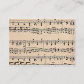 ヴィンテージシート音楽スコアノート 名刺 (裏面)