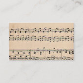 ヴィンテージシート音楽スコアノート 名刺 (裏面)
