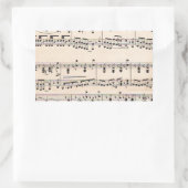 ヴィンテージシート音楽スコアノート 長方形シール (バッグ)