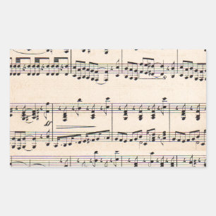 ヴィンテージシート音楽スコアノート 長方形シール