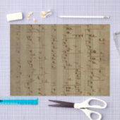 ヴィンテージシート音楽ティッシュペーパー 薄葉紙 (クラフト)