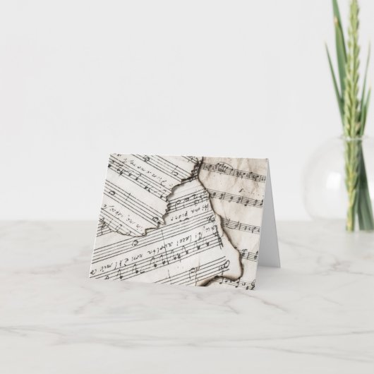 ヴィンテージシート音楽ノートカード カード (正面)
