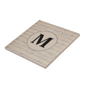 ヴィンテージシート音楽ノートモノグラム タイル (側面)