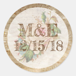 ヴィンテージシート音楽バラステッパーソナライズされたカー ラウンドシール