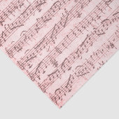 ヴィンテージシート音楽バラピンクのデコページ 薄葉紙 (詳細)