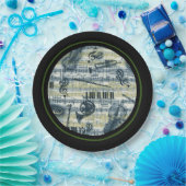 ヴィンテージシート音楽パターン ペーパープレート (パーティー)