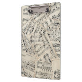 ヴィンテージシート音楽紙コラージュ クリップボード (左)