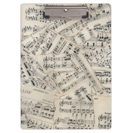 ヴィンテージシート音楽紙コラージュ クリップボード