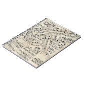 ヴィンテージシート音楽紙コラージュ ノートブック (左側)