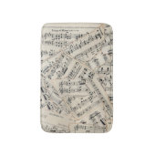 ヴィンテージシート音楽紙コラージュ バスマット (正面縦)