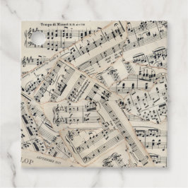 ヴィンテージシート音楽紙コラージュ フェイバータグ