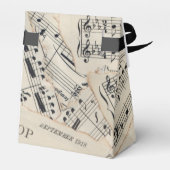 ヴィンテージシート音楽紙コラージュ フェイバーボックス (裏面サイド)