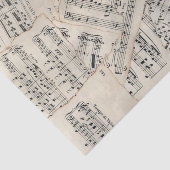 ヴィンテージシート音楽紙コラージュ 薄葉紙 (詳細)