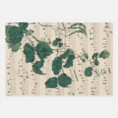 ヴィンテージシート音楽葉の ラッピングペーパーシート (正面)