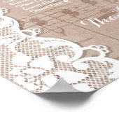 ヴィンテージシート&レース結婚のシーティングチャート ポスター (角)