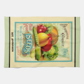 ヴィンテージシードカタログクリームキッチンタオル キッチンタオル (横)