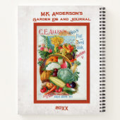 ヴィンテージシードカタログパーソナライズされたスパイラルノートブック ノートブック (裏面)