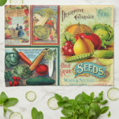 ヴィンテージシードカタログモンタージュキッチンタオル キッチンタオル (折り畳み)