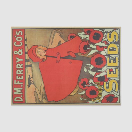 ヴィンテージシードカタログ， D.M.フェリー種子 薄葉紙 (正面)