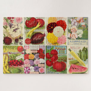 ヴィンテージシードパケットとカタログ ジグソーパズル