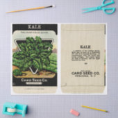 ヴィンテージシードパケットのケールと手順 薄葉紙 (クラフト)