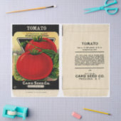 ヴィンテージシードパケットのトマトと指示 薄葉紙 (クラフト)