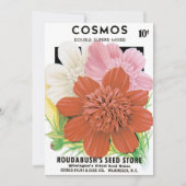 ヴィンテージシードパケットアート、コスモスガーデンフラワー (正面)