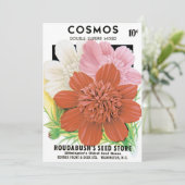 ヴィンテージシードパケットアート、コスモスガーデンフラワー (スタンド正面)