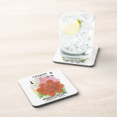 ヴィンテージシードパケットアート、コスモスガーデンフラワー コースター (右側)