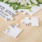 ヴィンテージシードパケットアート、シャスタデイジー花 ジグソーパズル (側面)