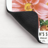 ヴィンテージシードパケットアート、ダリアガーデンフラワー マウスパッド (コーナー)